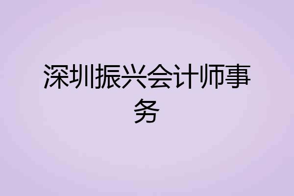 深圳振兴会计师事务