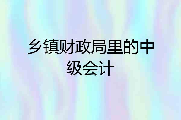 乡镇财政局里的中级会计