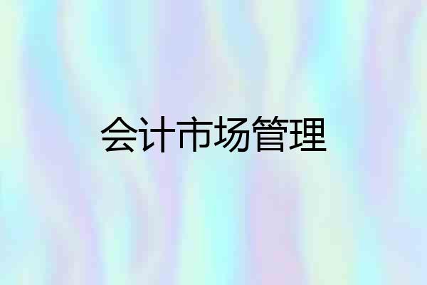 会计市场管理