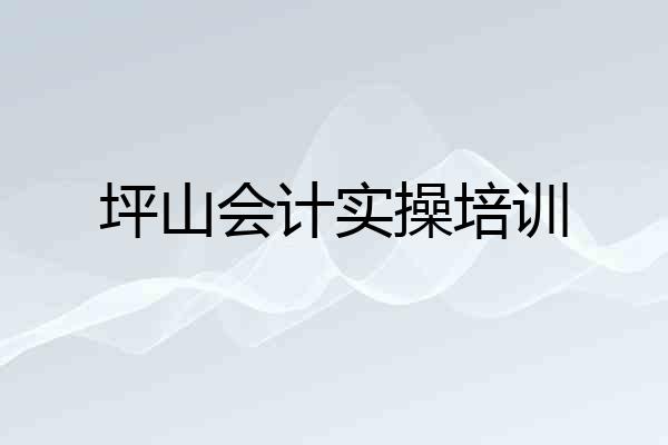 坪山会计实操培训