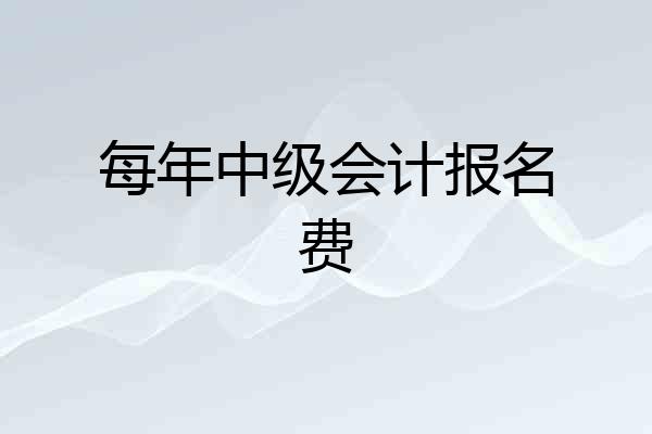 每年中级会计报名费