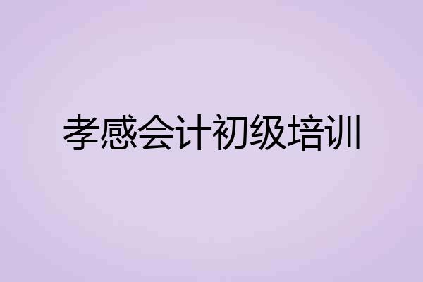 孝感会计初级培训