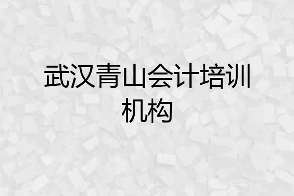 武汉青山会计培训机构