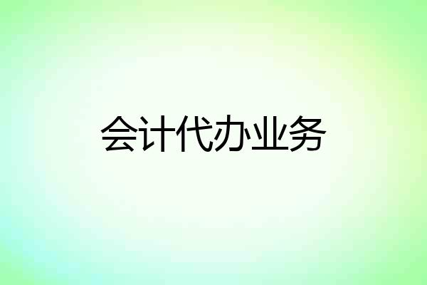 会计代办业务