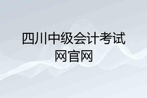 四川中级会计考试网官网