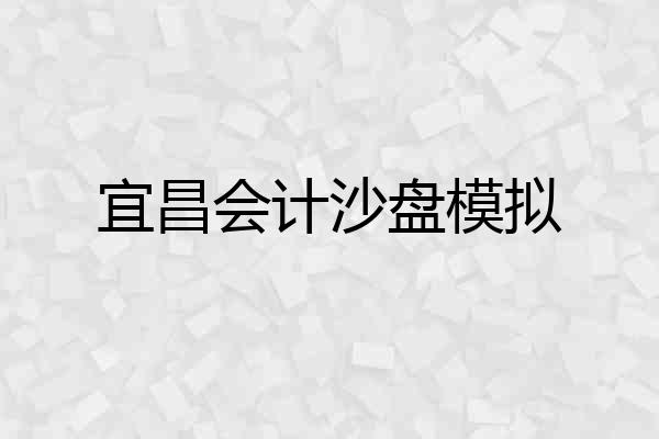 宜昌会计沙盘模拟