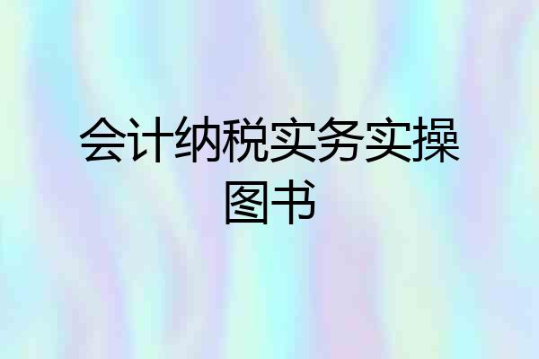 会计纳税实务实操图书
