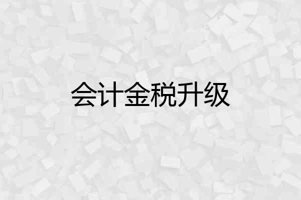 会计金税升级