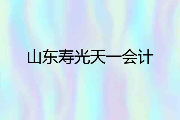 山东寿光天一会计