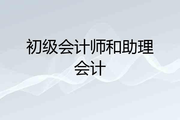 初级会计师和助理会计