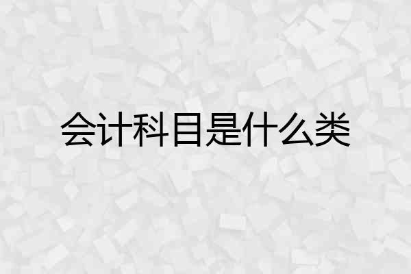 会计科目是什么类