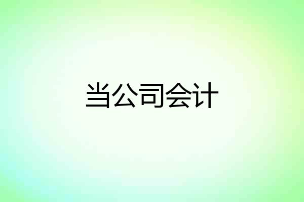 当公司会计