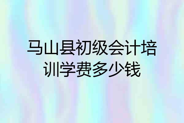 马山县初级会计培训学费多少钱