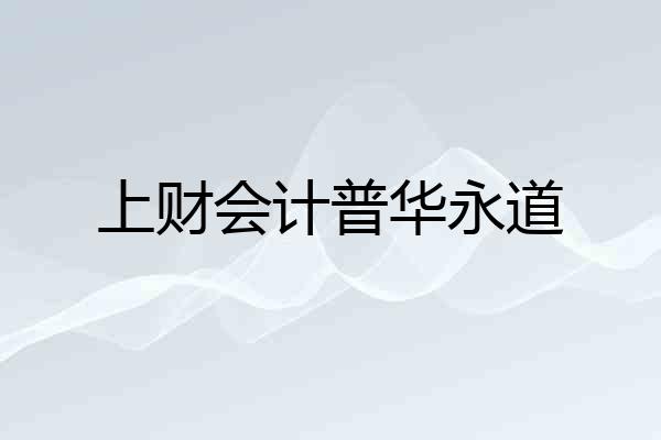 上财会计普华永道