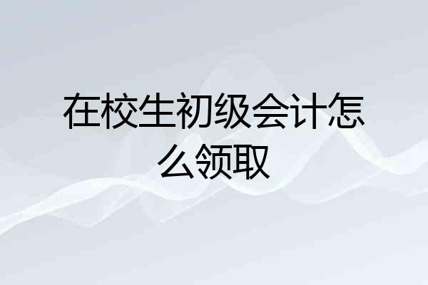 在校生初级会计怎么领取