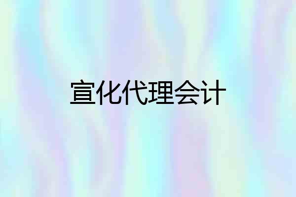 宣化代理会计