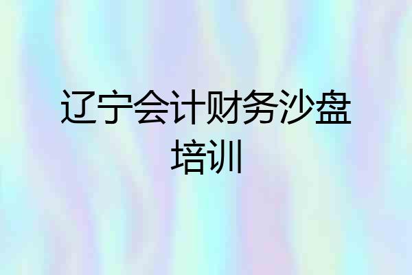 辽宁会计财务沙盘培训