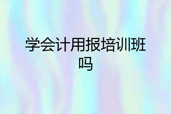 学会计用报培训班吗
