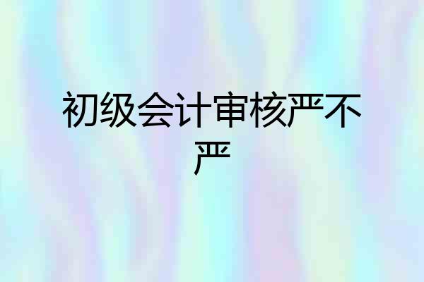 初级会计审核严不严