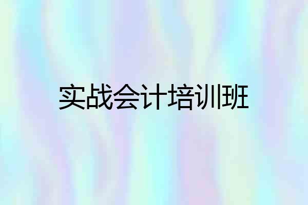 实战会计培训班
