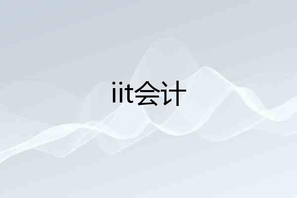 iit会计