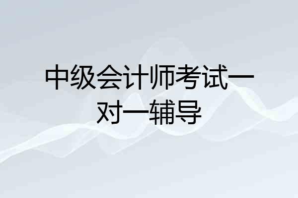 中级会计师考试一对一辅导
