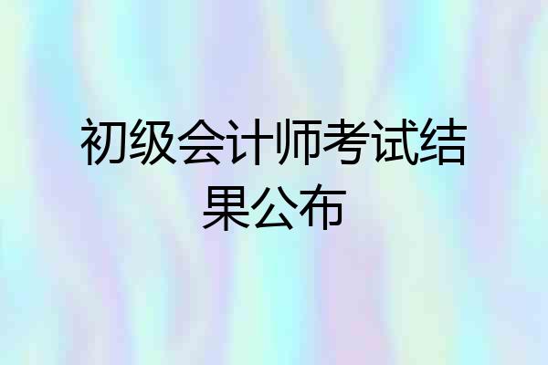初级会计师考试结果公布