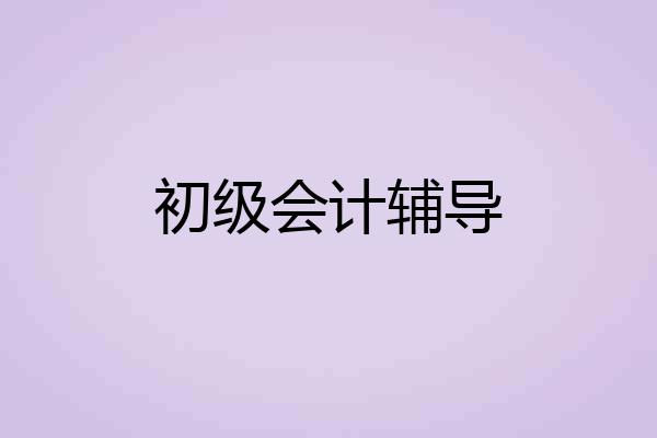 初级会计辅导