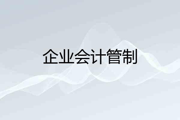 企业会计管制