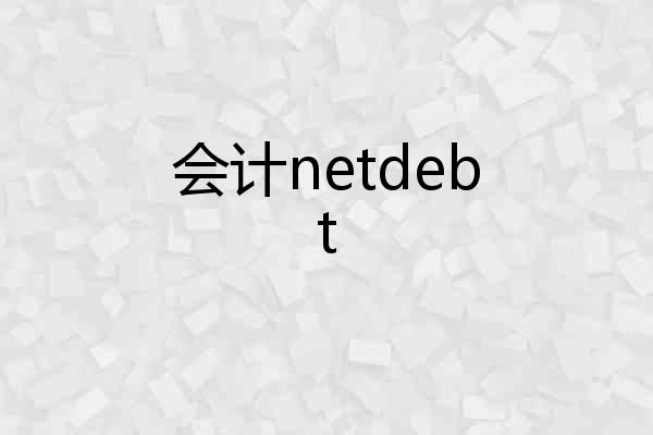 会计netdebt