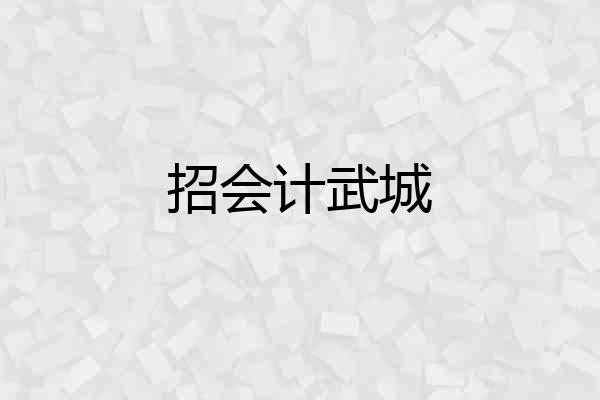 招会计武城