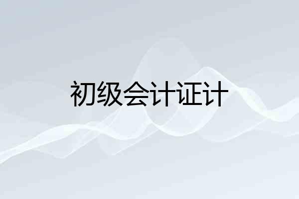 初级会计证计