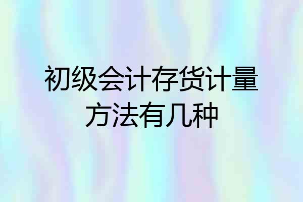初级会计存货计量方法有几种