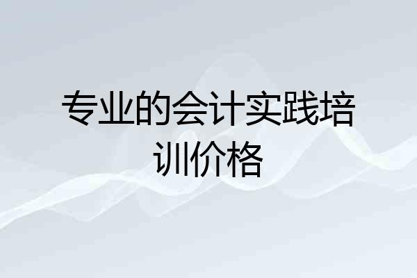 专业的会计实践培训价格
