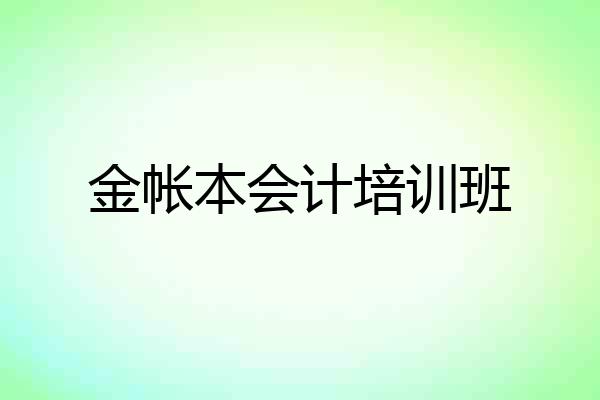 金帐本会计培训班
