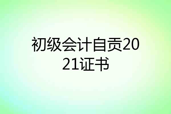 初级会计自贡2021证书
