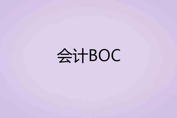 会计BOC