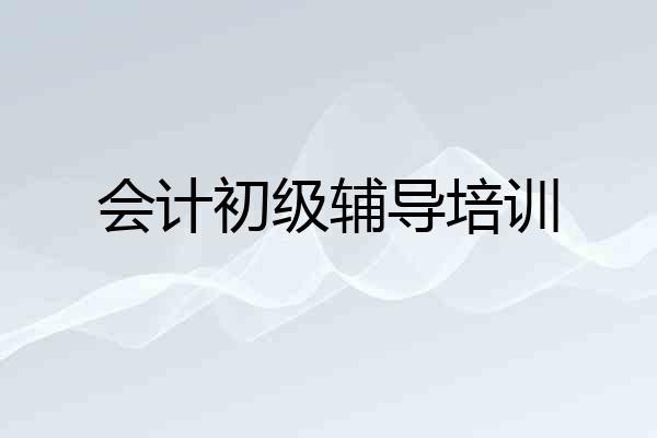 会计初级辅导培训