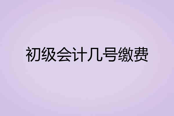 初级会计几号缴费