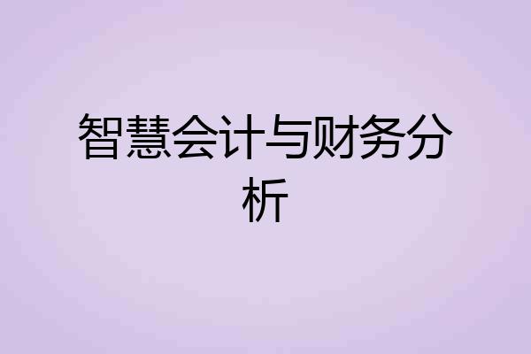 智慧会计与财务分析