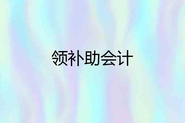 领补助会计