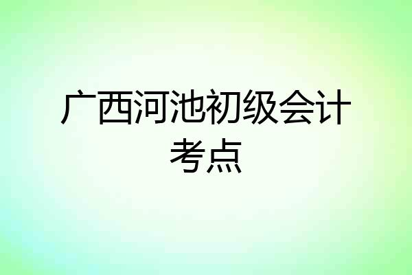 广西河池初级会计考点