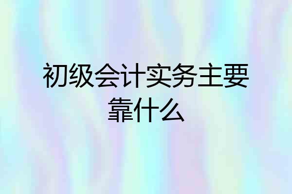 初级会计实务主要靠什么