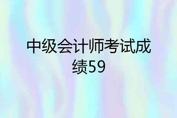 中级会计师考试成绩59
