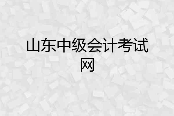 山东中级会计考试网