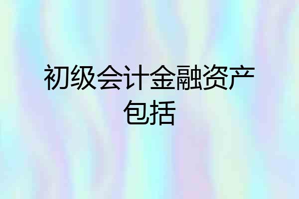 初级会计金融资产包括