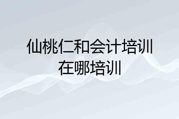 仙桃仁和会计培训在哪培训