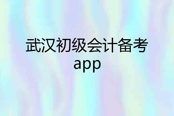 武汉初级会计备考app
