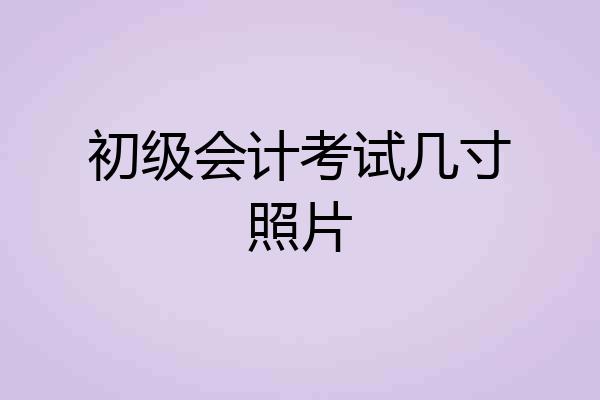 初级会计考试几寸照片