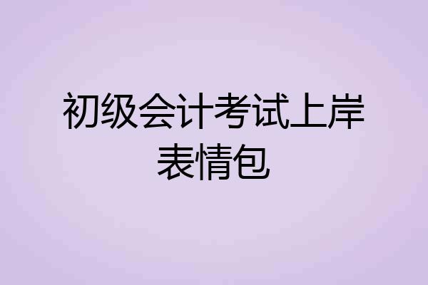 初级会计考试上岸表情包